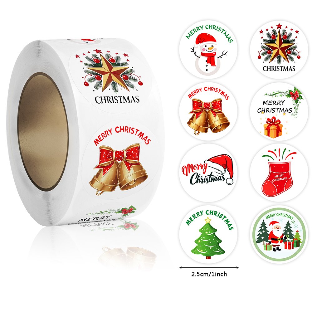 New Merry Christmas label cartoon pattern fun christmas stickers decoration label customized label stickers