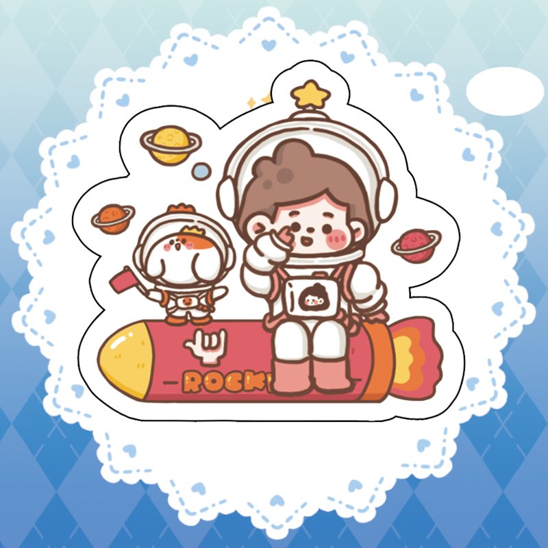 2024 New Cute Internet Celebrity Girl Heart Cute and Playful Children's Cartoon Pattern Stickers