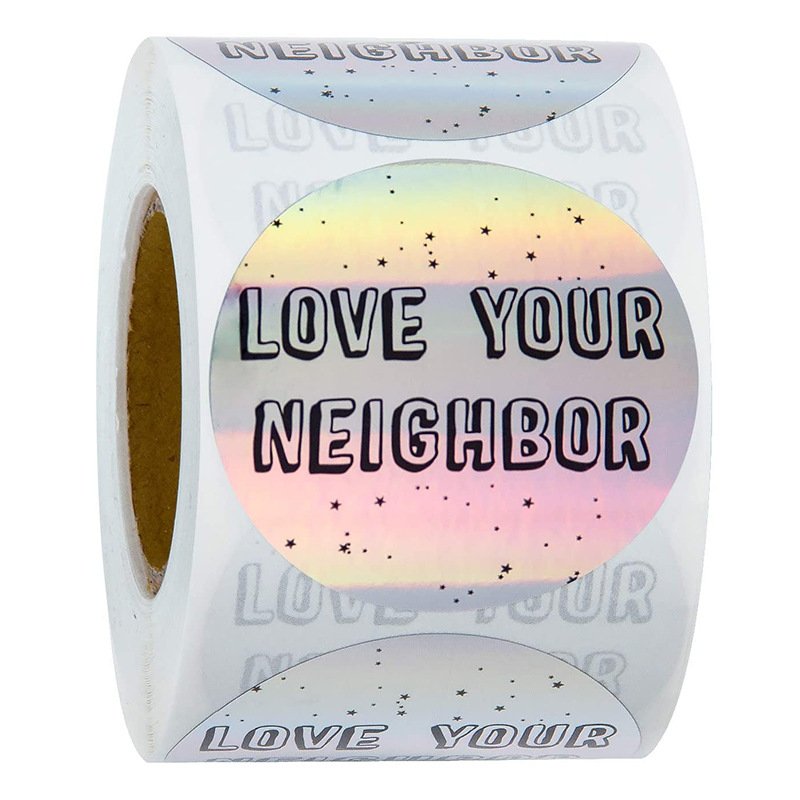 custom logo sticker sheets vinyl hologram printing paper holographic cute thank you transparent floral die cut label stickers