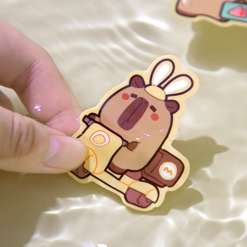 SIMNO Cartoon Design Capybara Theme Kids DIY Scene Quiet Book Cute Sticker Pack Creative DIY Kit