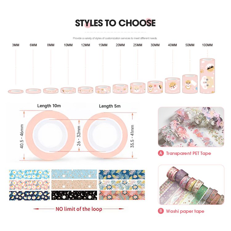 Customized Cartoon Sticker Series Cute Decorative Sticker Kiss Cut Washi Tape