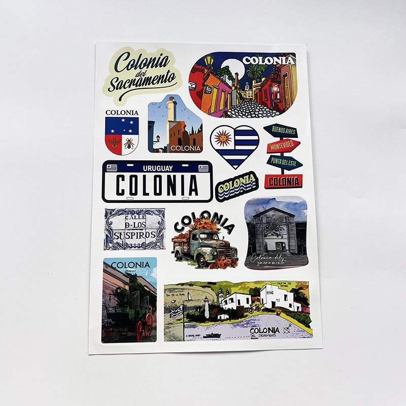 Custom Sticker Sheets Cartoon Design Kiss Cut Vinyl Sticker Sheets Waterproof Self Adhesive Sticker Sheet