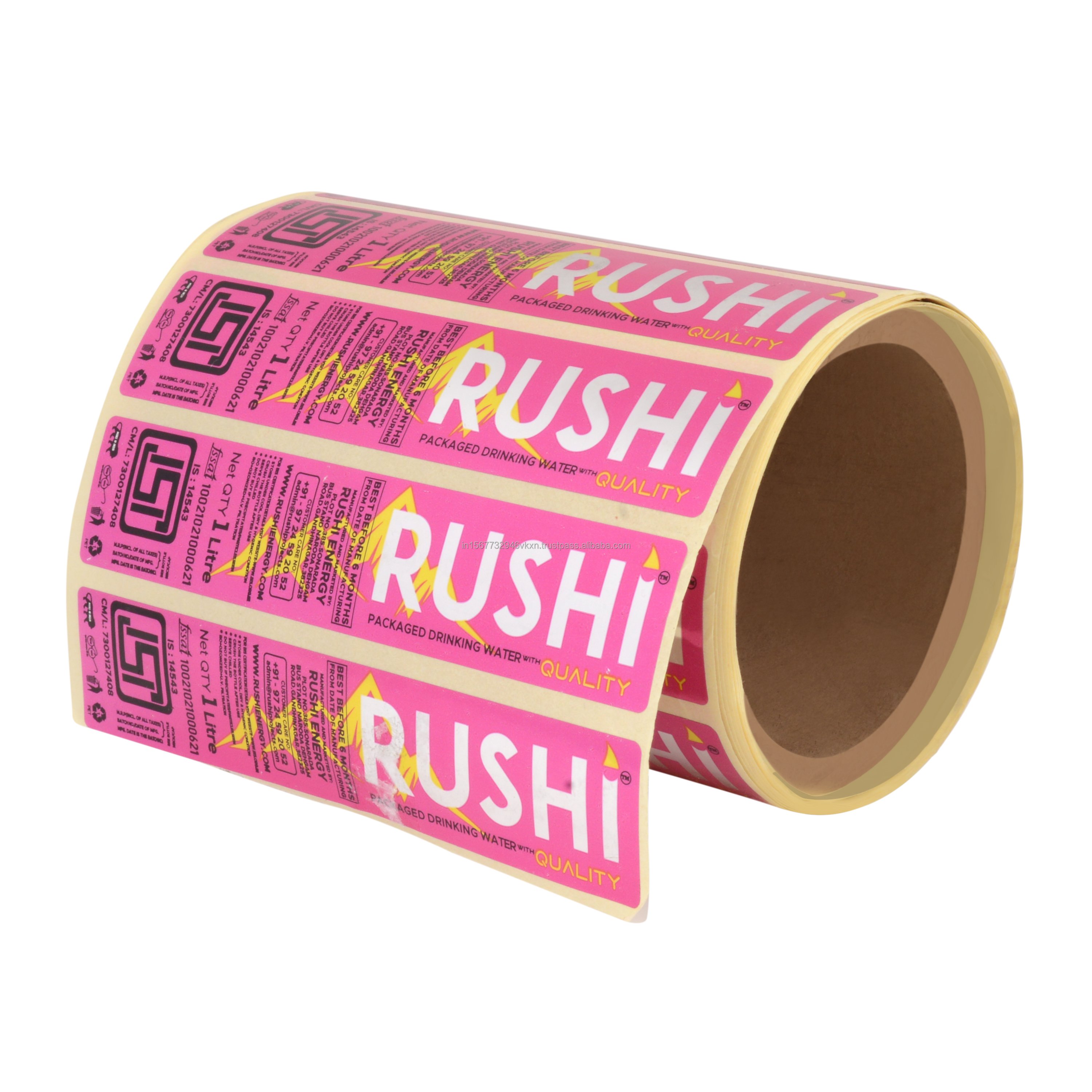 Wholesale Customized Glossy PVC 90*40mm Labels Mat Color Stickers with Adhesive Feature Sheets Packing Custom Logo