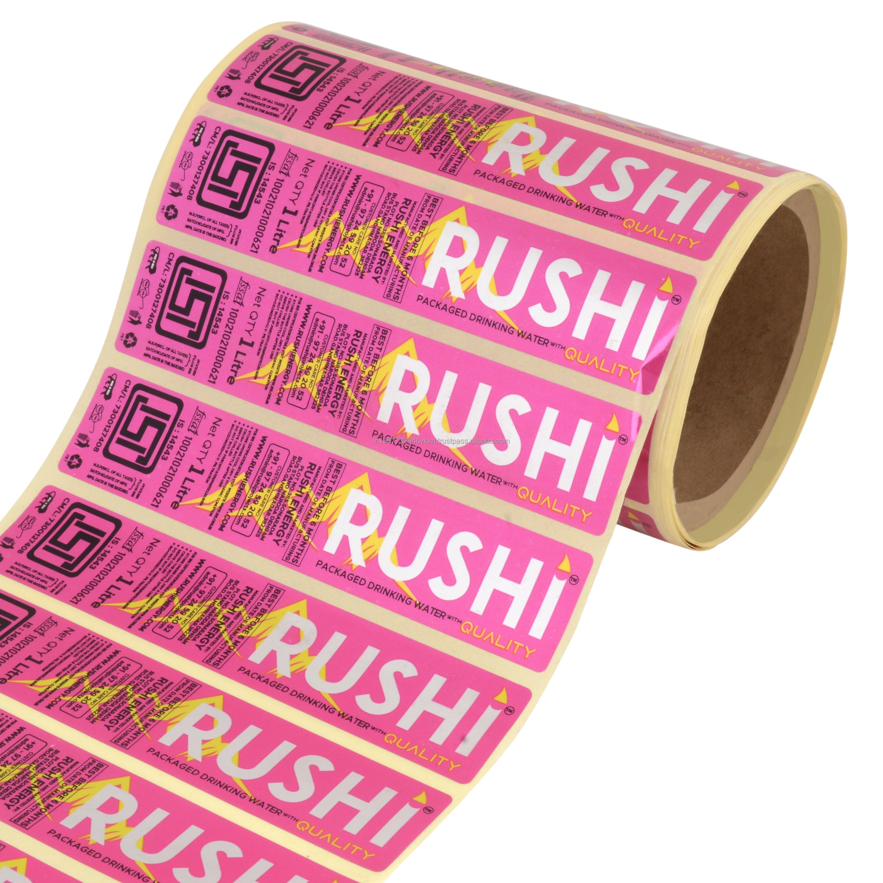 Wholesale Customized Glossy PVC 90*40mm Labels Mat Color Stickers with Adhesive Feature Sheets Packing Custom Logo
