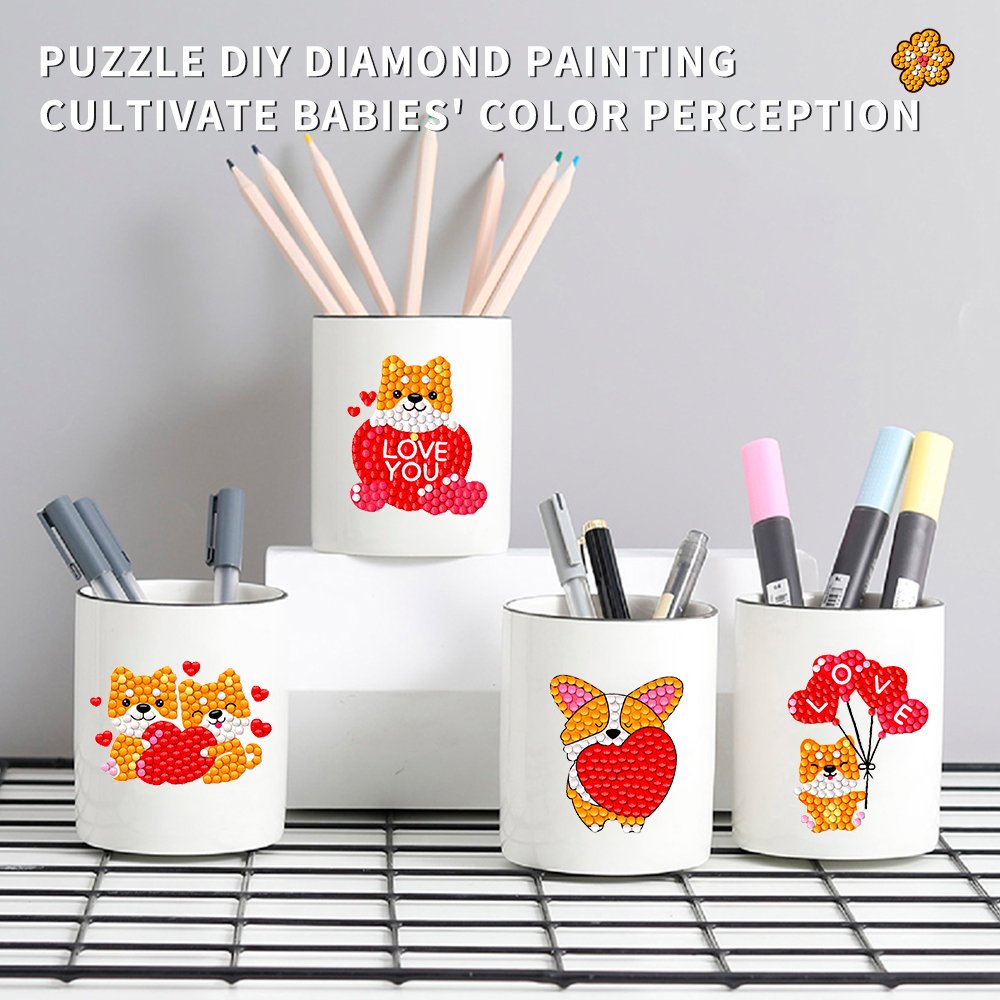 New Children's Diamond Drawing Cute Cartoon Puppy Puzzle Stickers 5d Diamond Drawing DIY Kit