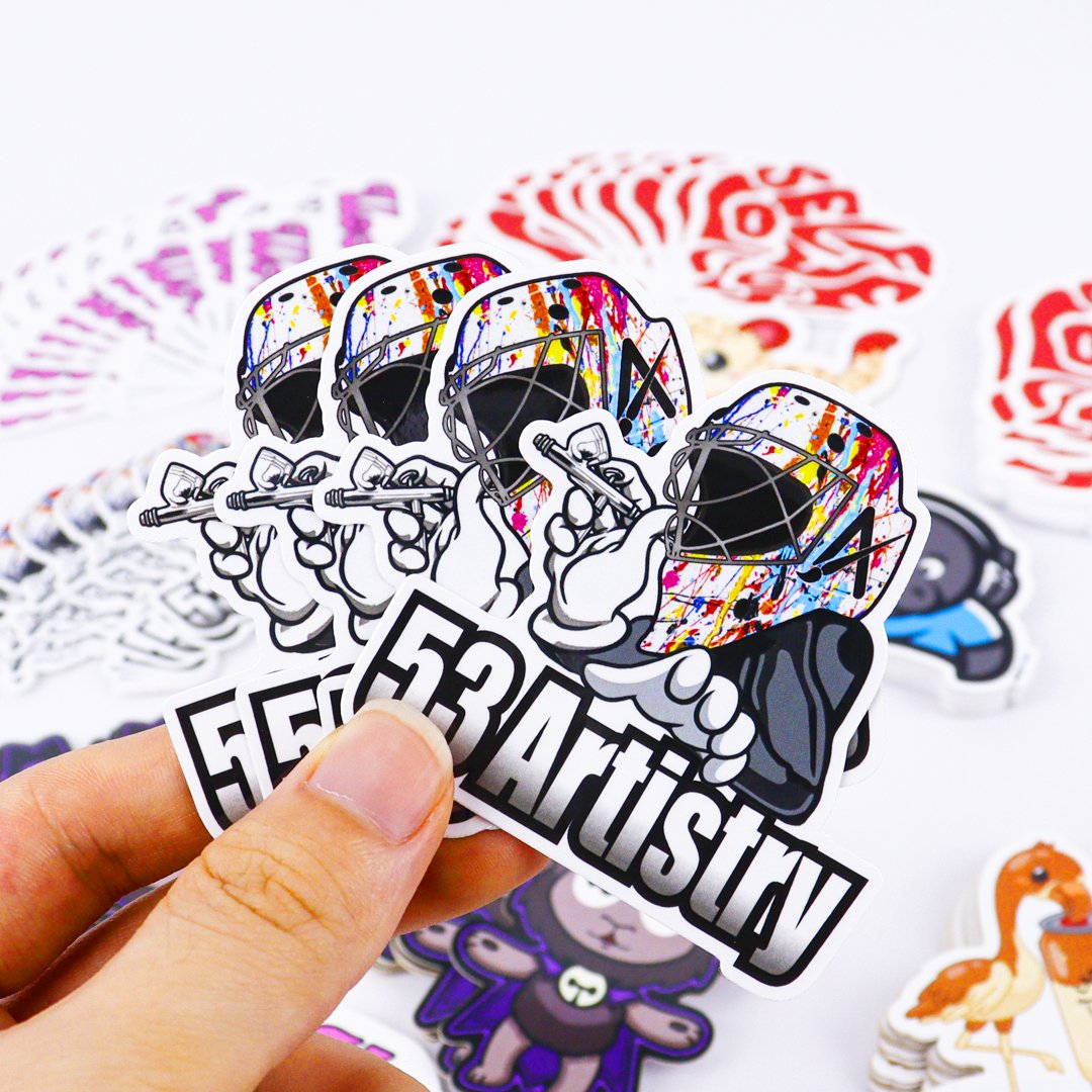 Printing Weatherproof UV Resist Self-Adhesive Packaging Labels Sticker Logo Waterproof PVC Die Cut Vinyl Custom Stickers