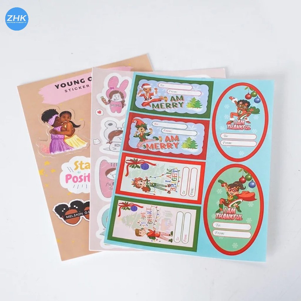 Good Quality Custom Sticker Waterproof Self-adhesive Vinyl Cartoon Sticker Sheet