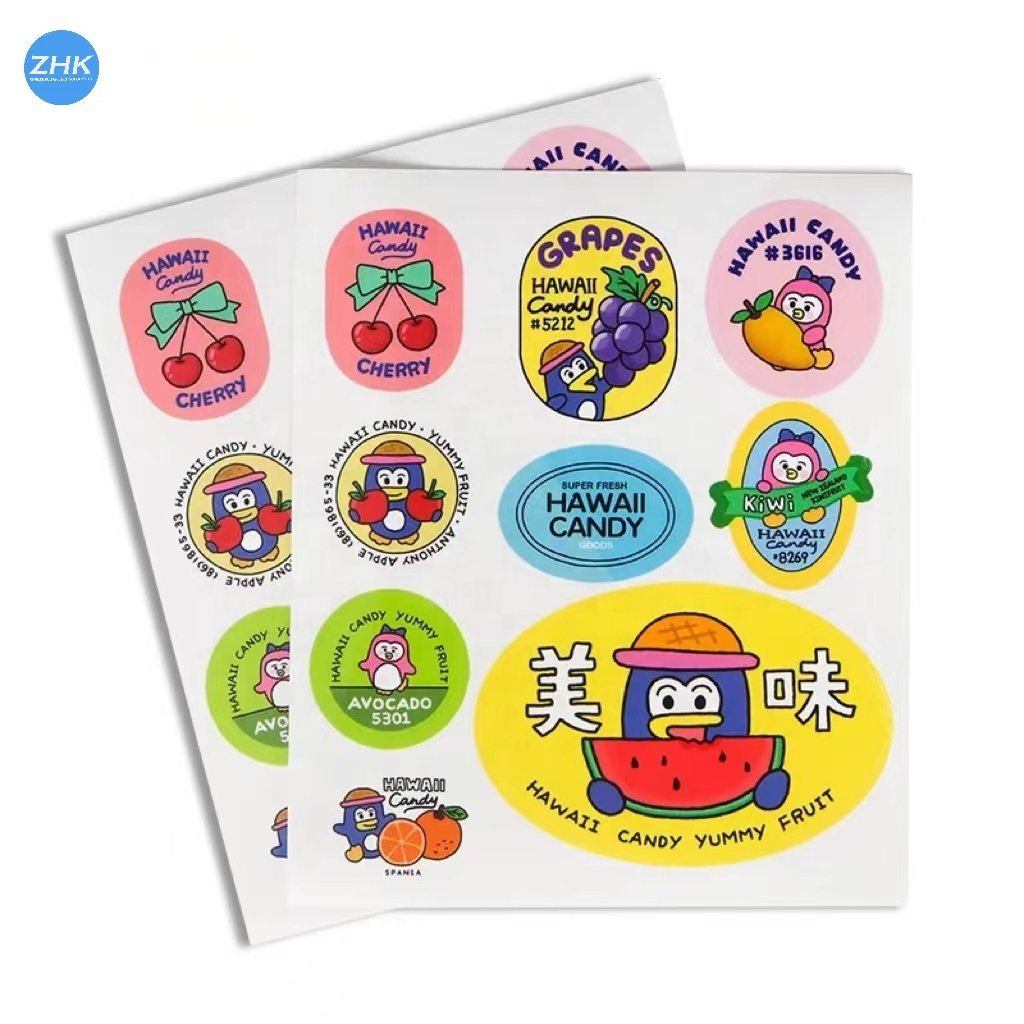 Good Quality Custom Sticker Waterproof Self-adhesive Vinyl Cartoon Sticker Sheet