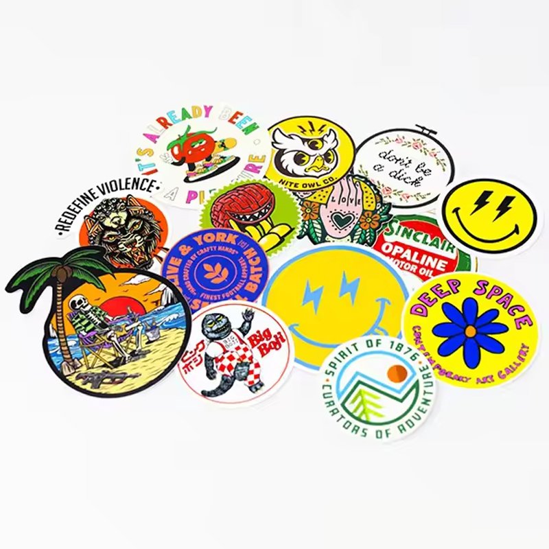Waterproof adhesive Vinyl PVC Sticker Label Custom Logo Holographic Cartoon Label Company Design Holographic Cartoon Stickers