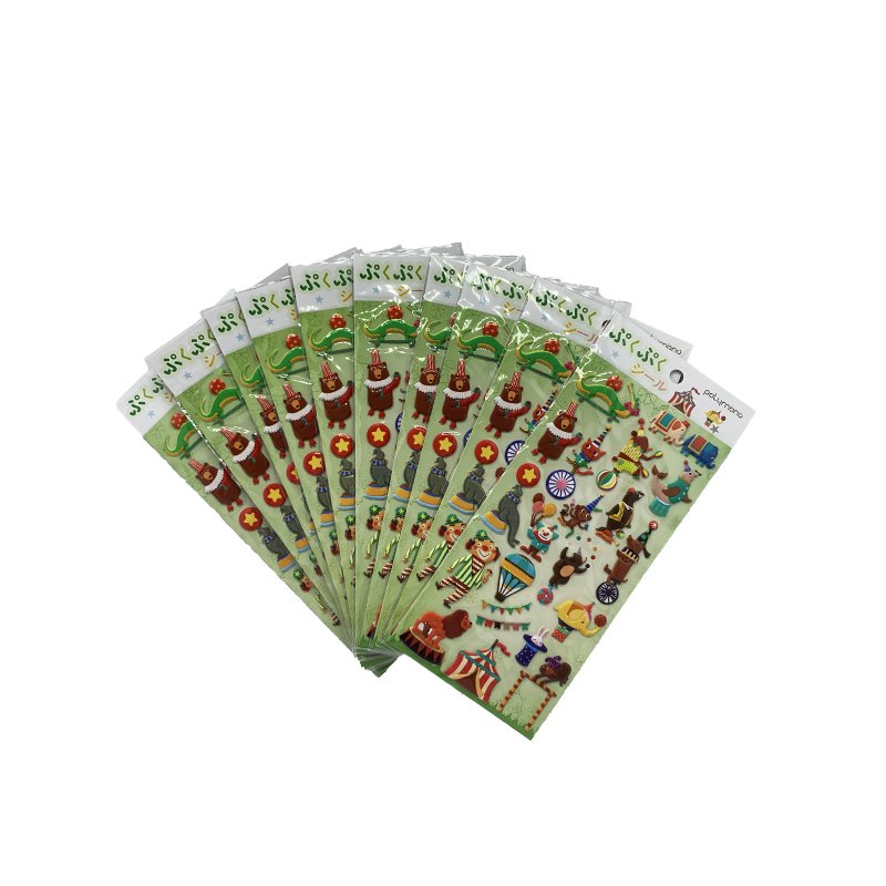 Personalized Kawaii Cartoon Non-toxic Gift 3D Puffy Children Girl Sticker Die Cut Sticker Cartoon Sticker Board