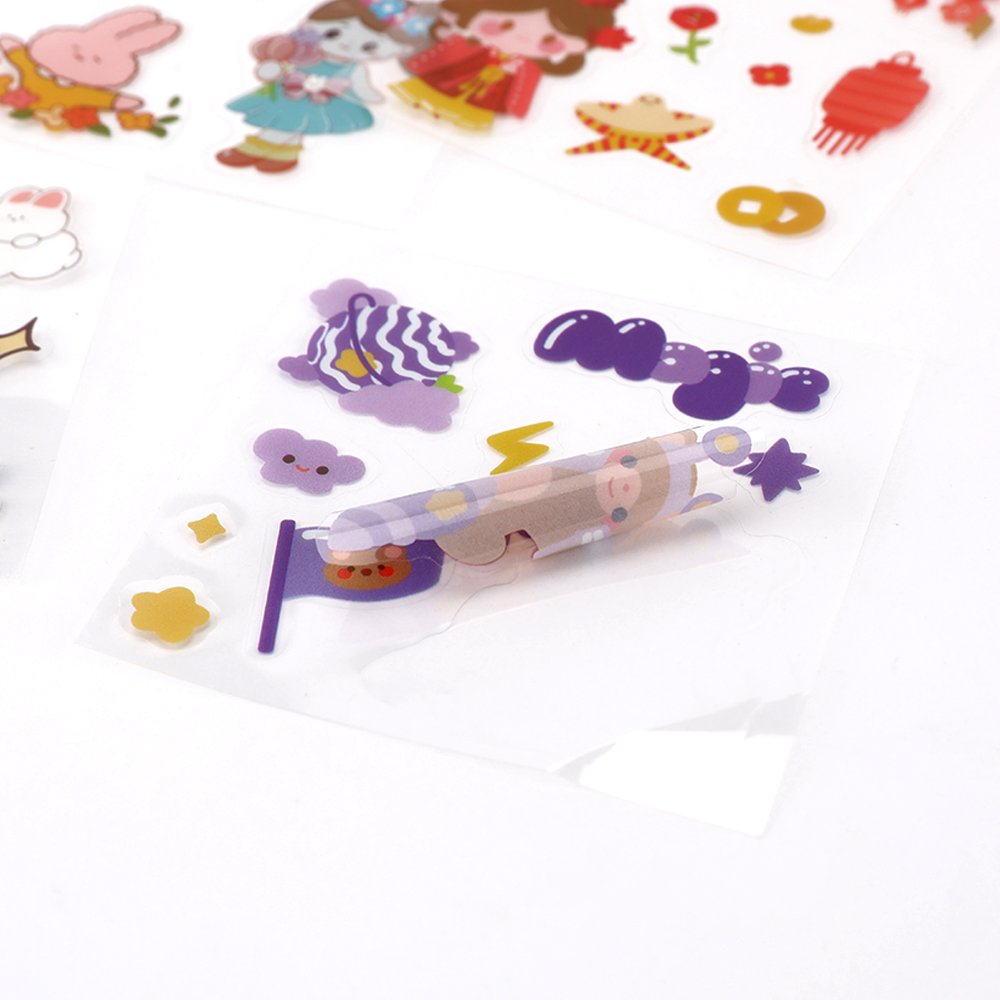 Kawaii Scrapbook Clear Sticker Song of the Middle Ages diary Planner Decorative Craft Stationery Sticker