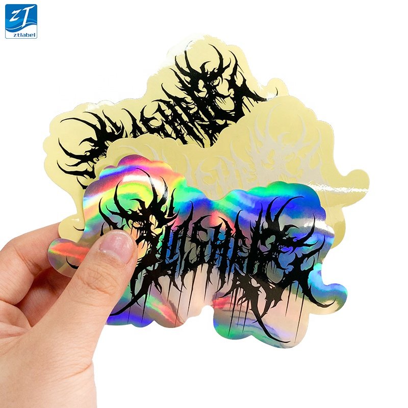 Custom Die Cut Vinyl Stickers Printing, Adhesive Waterproof PVC Label Company Logo Design Holographic Cartoon Stickers
