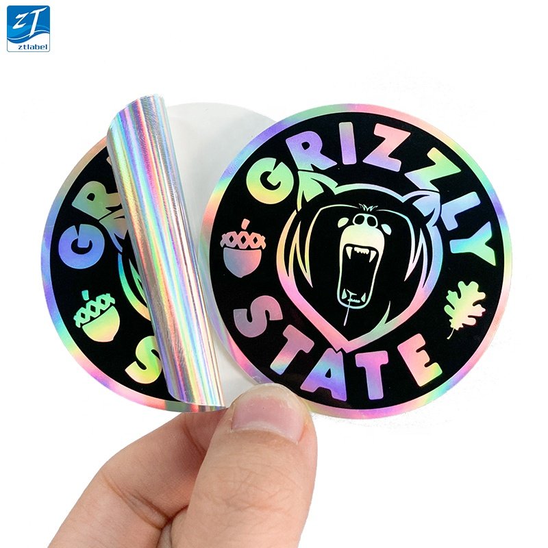 Custom Die Cut Vinyl Stickers Printing, Adhesive Waterproof PVC Label Company Logo Design Holographic Cartoon Stickers