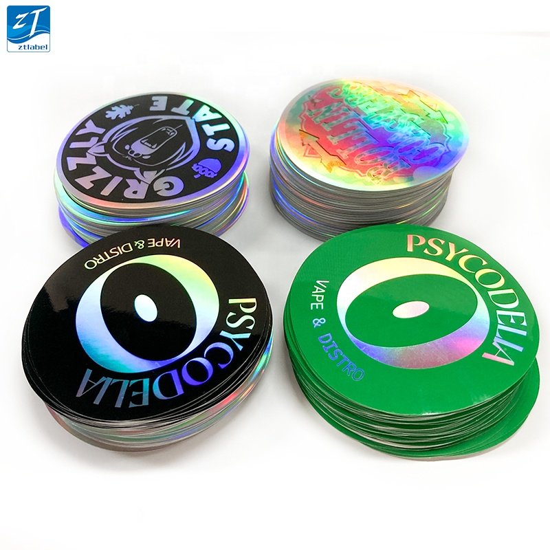 Custom Die Cut Vinyl Stickers Printing, Adhesive Waterproof PVC Label Company Logo Design Holographic Cartoon Stickers