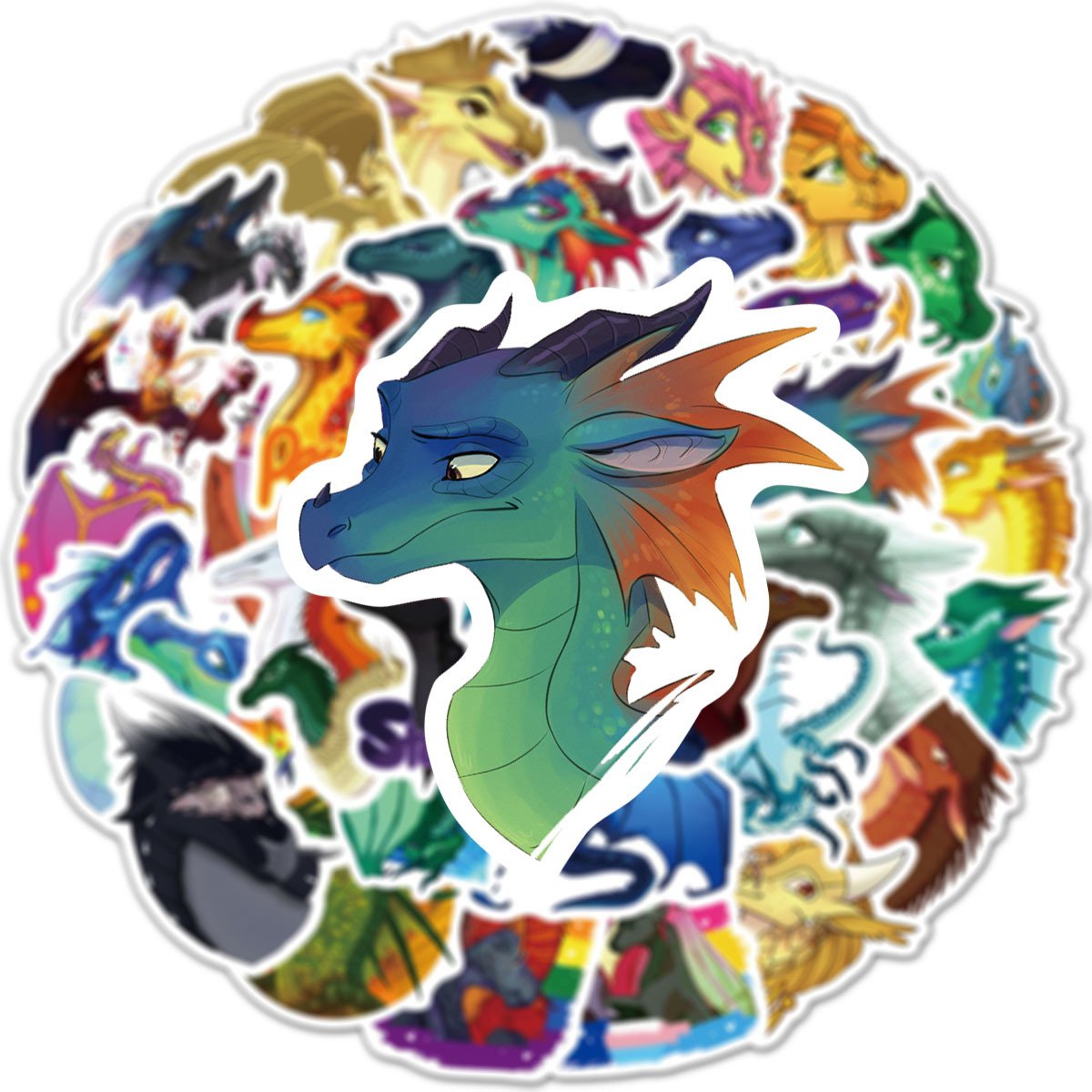 Wholesales die cut waterproof Wings of Fire Cartoon sticker cute kawaii anime decals die cut laptop window bumper car sticker