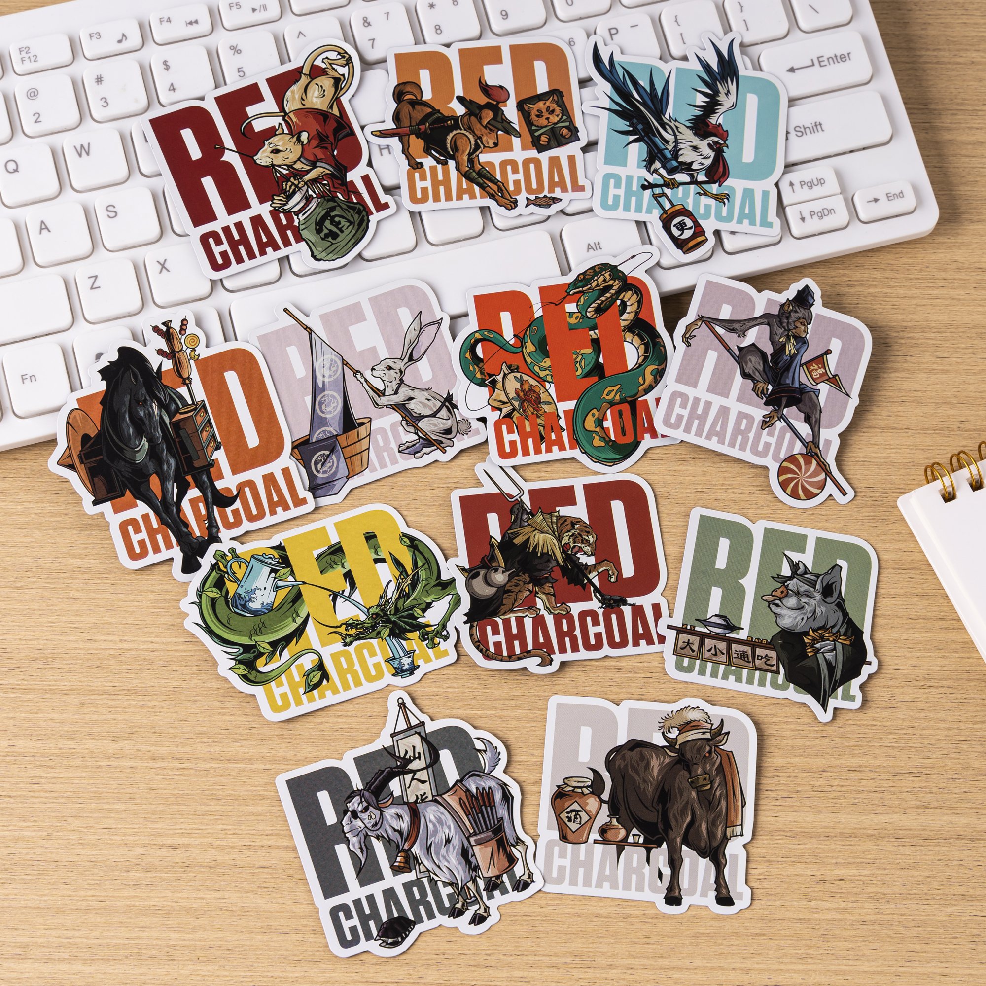 Custom Adhesive Logo Printing Waterproof Vinyl Paper Packing Die Kiss Cut Sticker CMYK Household Cartoon Products Label OEM
