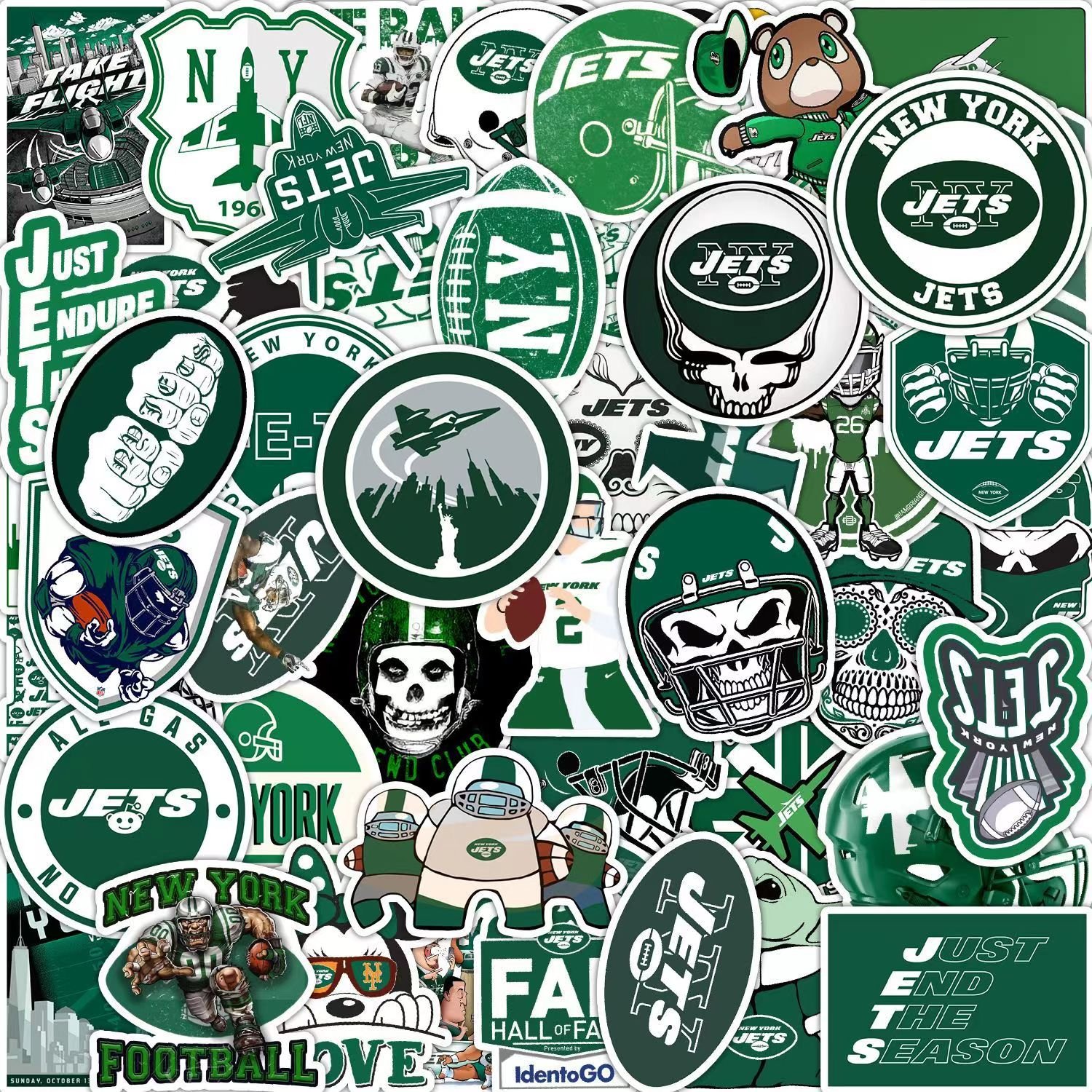 Cartoon American Football 50pcs Buffalo BillsSuitcase Stickers Waterproof Car Stickers Set