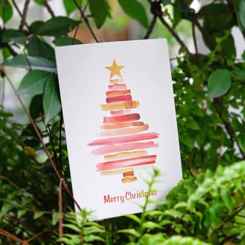 Vintage Christmas Greeting Card Handmade Merry Christmas Gift Card With Envolpe Custom