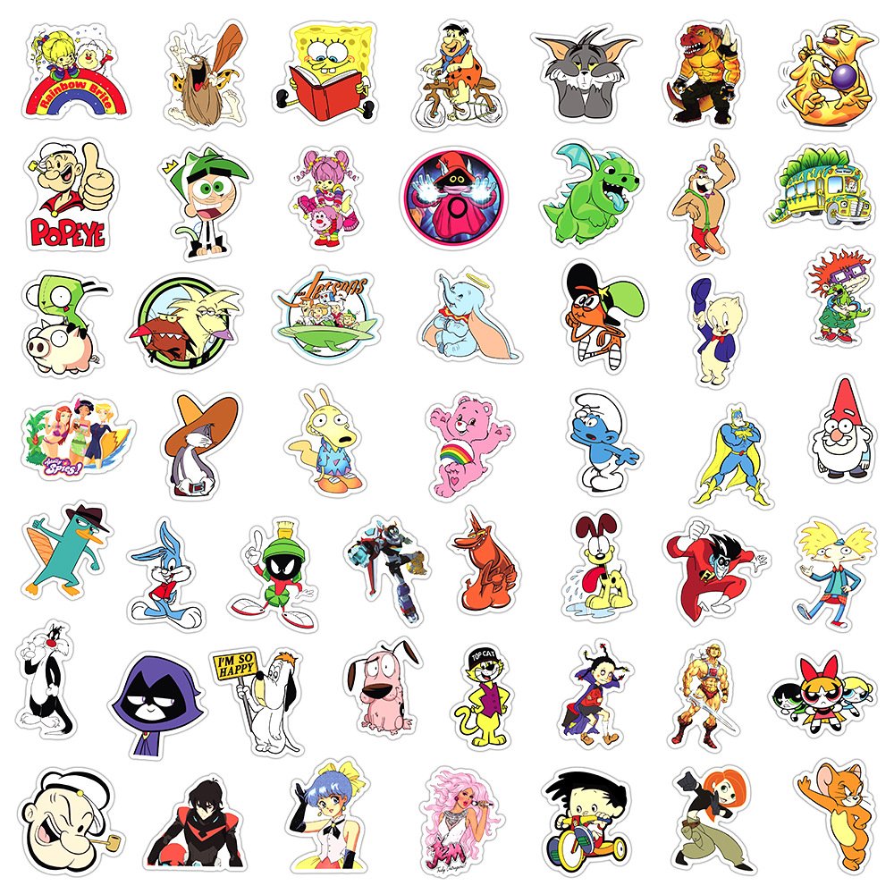 100pcs 80 90 classic European and American anime collection graffiti stickers car water cup waterproof stickers