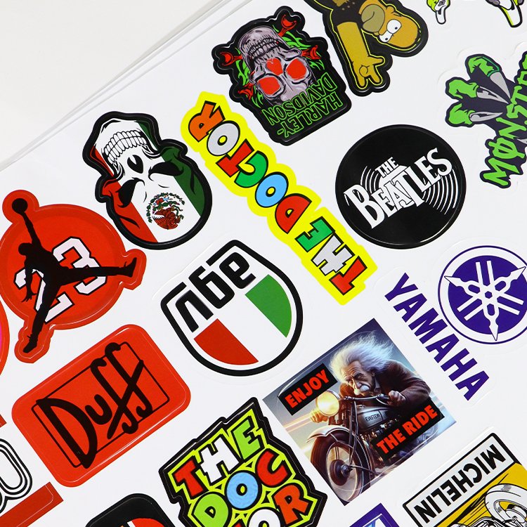 Free Designs non-toxic and high quality die cut kids stickers Custom Self-Adhesive Vinyl Stickers Logo Sticker