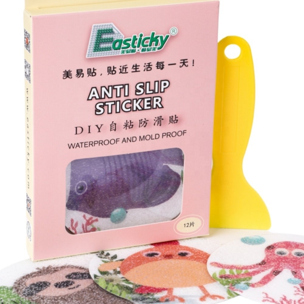 Cute cartoon pattern PEVA waterproof self-adhesive wear-resistant anti-slip bathtub sticker