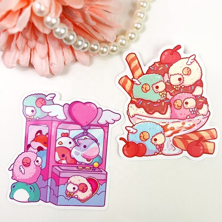 2023 Custom Logo Hot Selling Cartoon Anime Kawaii Waterproof Die Cut Vinyl Sticker Pack for Laptop Decorative