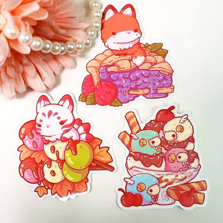 2023 Custom Logo Hot Selling Cartoon Anime Kawaii Waterproof Die Cut Vinyl Sticker Pack for Laptop Decorative