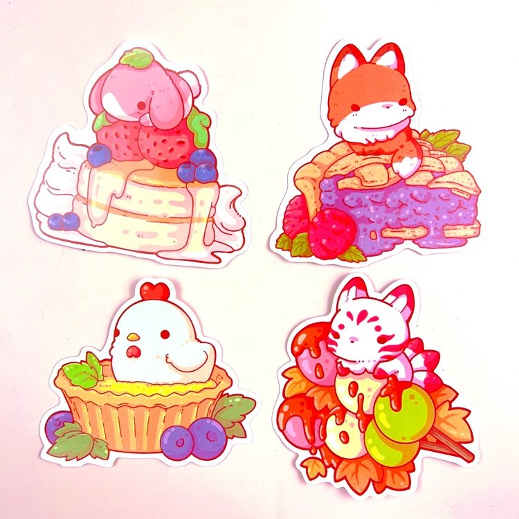 2023 Custom Logo Hot Selling Cartoon Anime Kawaii Waterproof Die Cut Vinyl Sticker Pack for Laptop Decorative