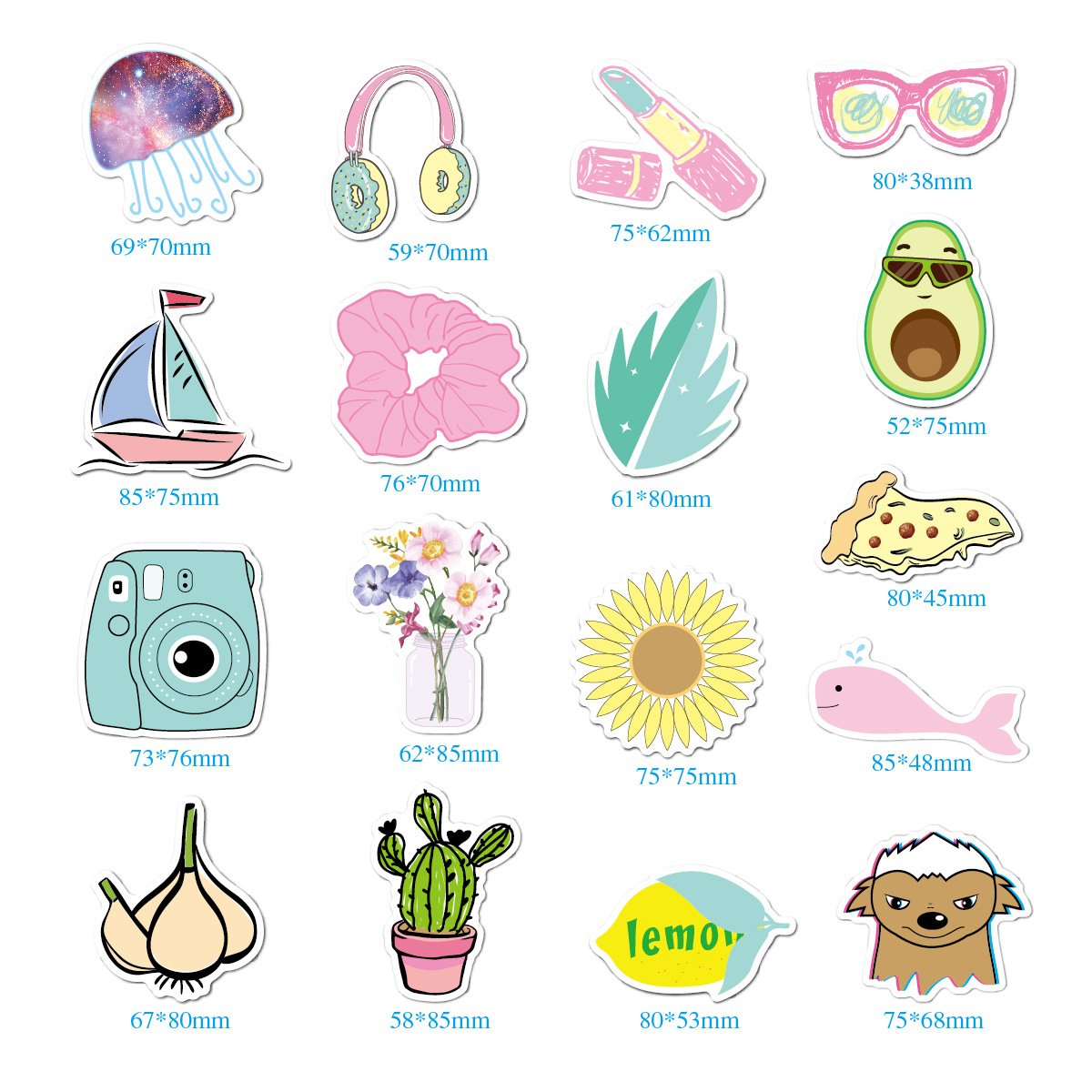 VSCO Vinyl Stickers Girl Essential Stuff for Water Bottles Stickers Suitable for Luggage Laptop Trendy Stickers
