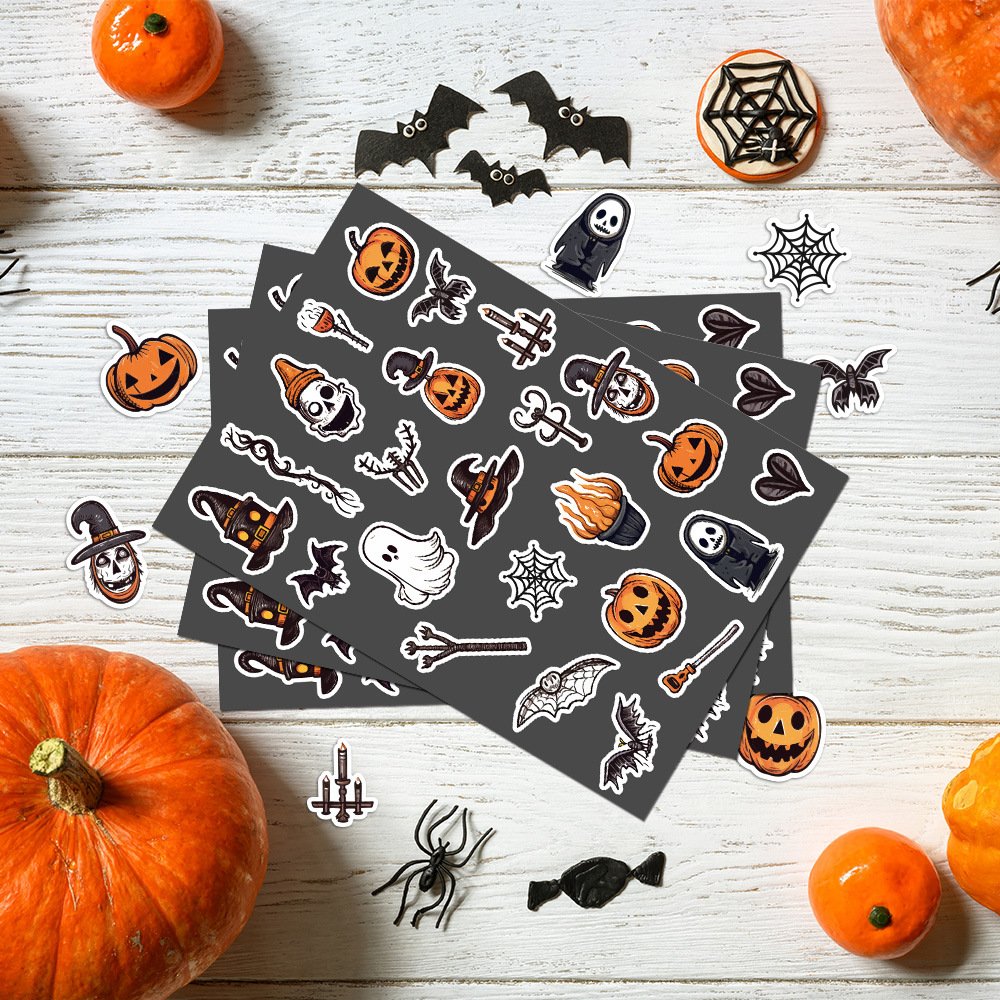 Low Minimum Order Quantity Horror Skull Sticker Cartoon Sticker Diy Decoration Suitcase Suitcase Notebook Waterproof Sticker