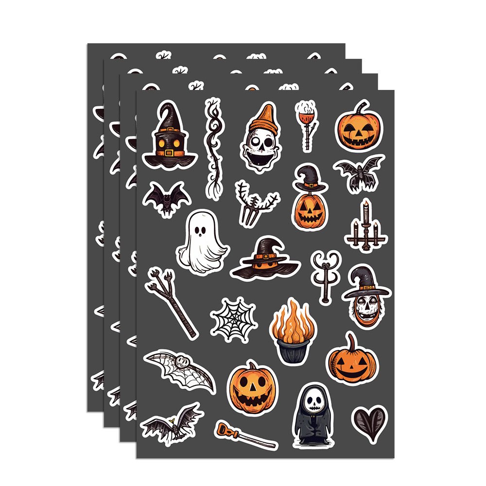 Low Minimum Order Quantity Horror Skull Sticker Cartoon Sticker Diy Decoration Suitcase Suitcase Notebook Waterproof Sticker
