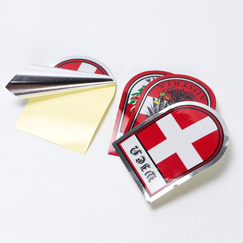 Custom printing adhesive waterproof dumb silver die cut sticker light silver cartoon stickers