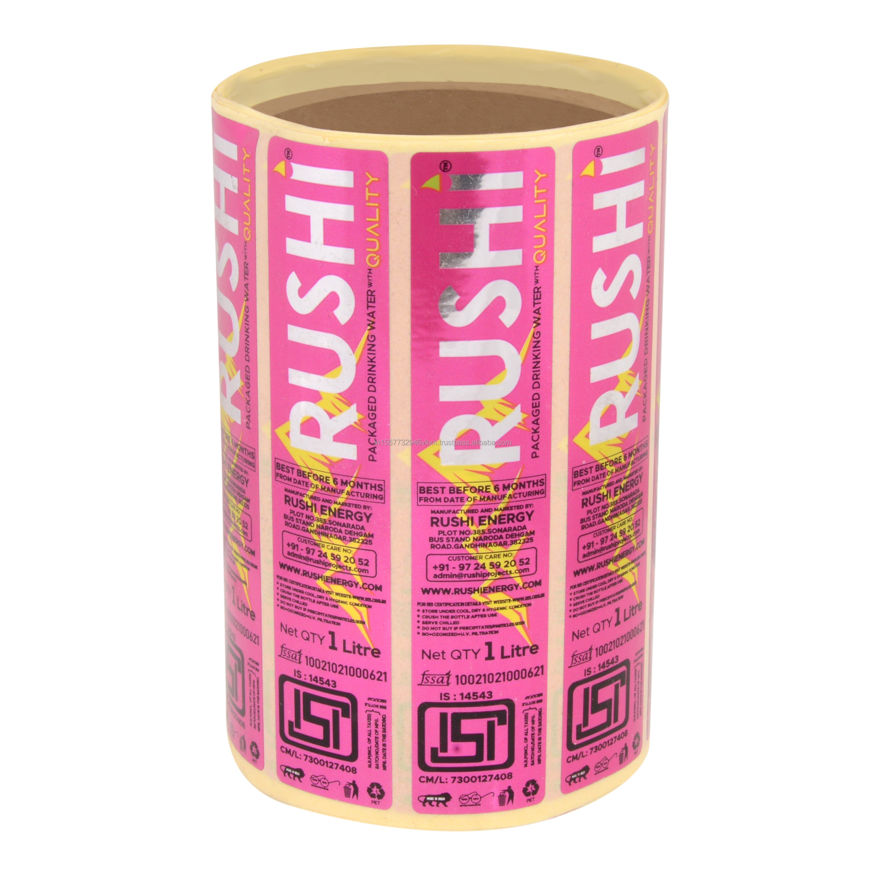 High Quality 80*40 mm Custom Color Plastic Sticker Glossy Mat Label for Bulk Groceries Perfumes Crafts High Quality Wholesale