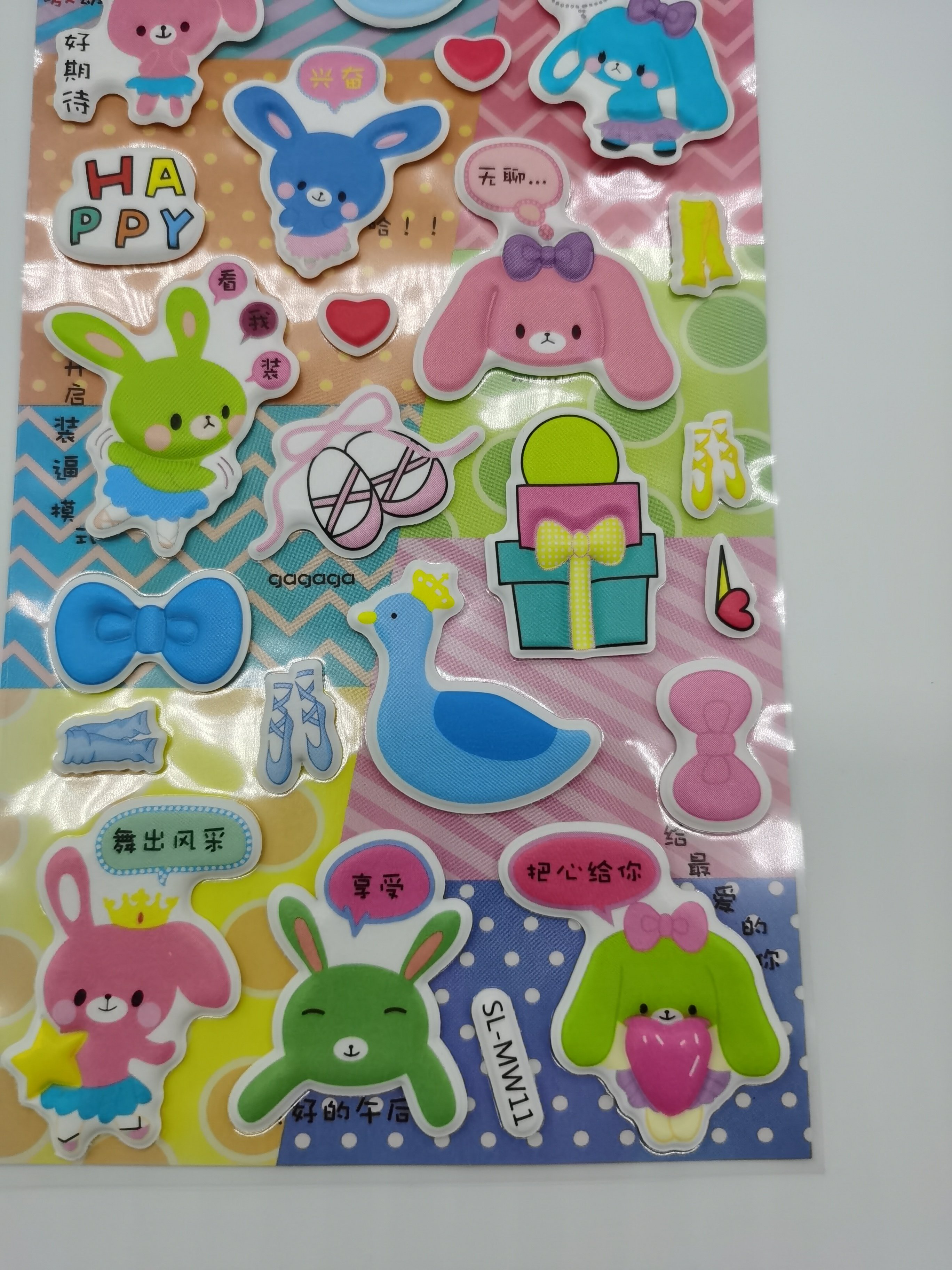Customize Wholesale Foam Cotton Sticker DIY Cute Cartoon Animal Pattern Kid Stationery Foam Sticker