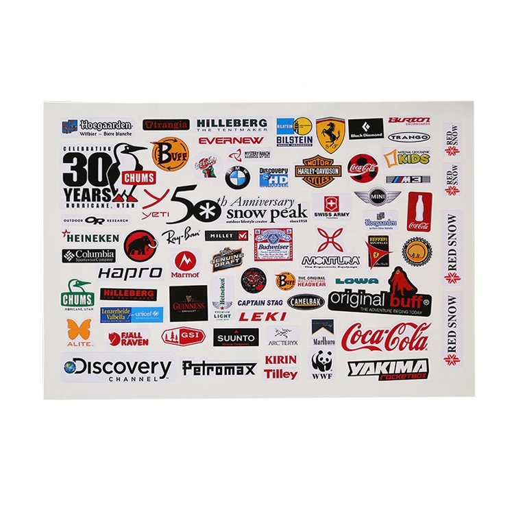 Custom Waterproof Sticker Kiss Cut PVC Paper A4 Size Label Sheet Sticker Cartoon A4 Die Cut Vinyl Stickers