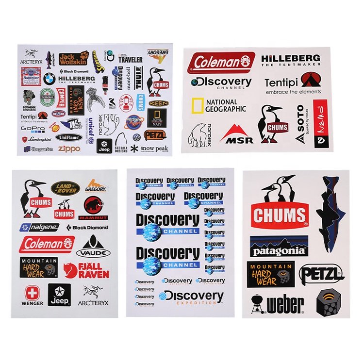 Custom Waterproof Sticker Kiss Cut PVC Paper A4 Size Label Sheet Sticker Cartoon A4 Die Cut Vinyl Stickers