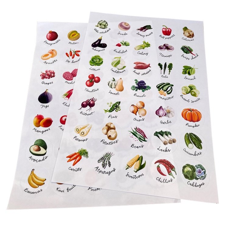 Custom Waterproof Sticker Kiss Cut PVC Paper A4 Size Label Sheet Sticker Cartoon A4 Die Cut Vinyl Stickers