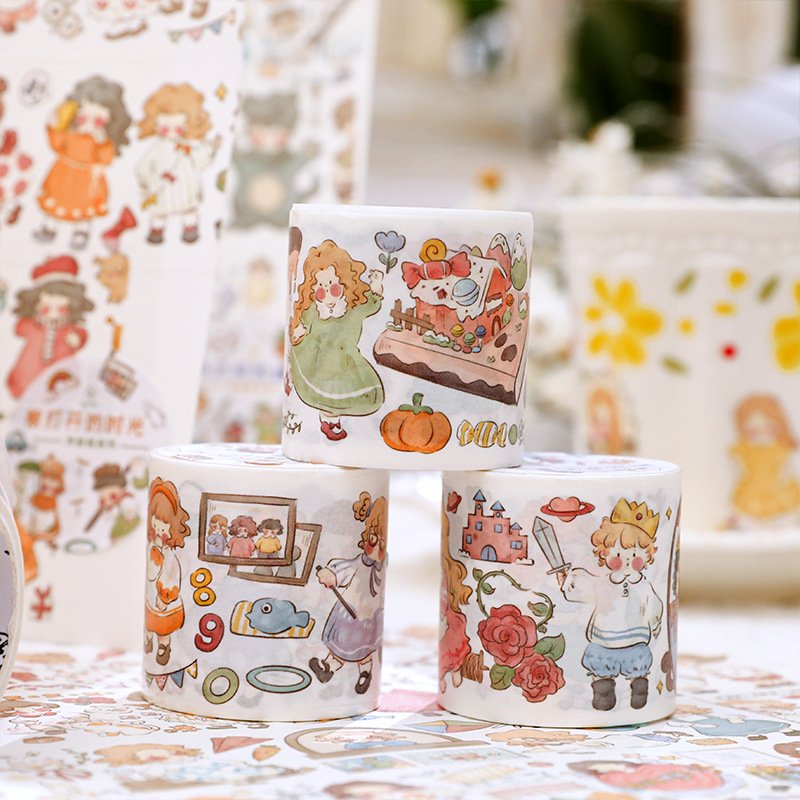 Special Oil Tape Vizina Doll Series Cute Character DIY Material Decoration Decal kawaii stickers and washi tape