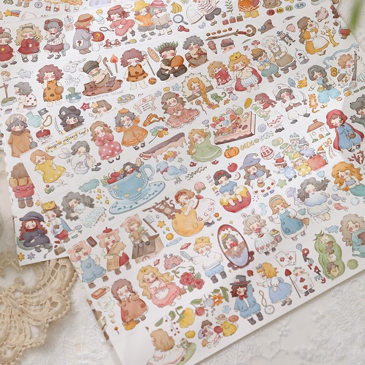 Special Oil Tape Vizina Doll Series Cute Character DIY Material Decoration Decal kawaii stickers and washi tape