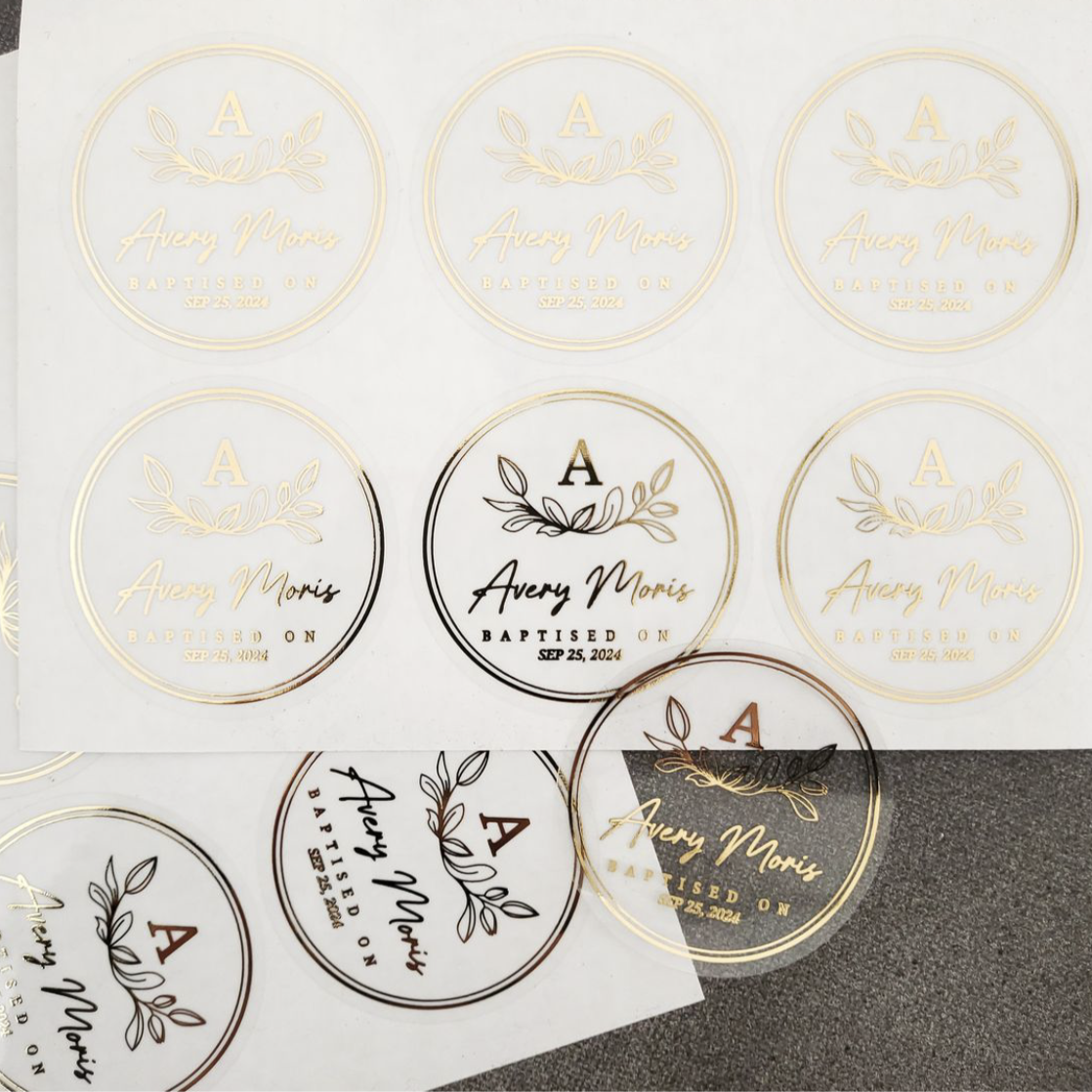 Custom printing heat transfer stickers vinyl color uv resistance transparent logo sticker adhesive uv transfer label sticker