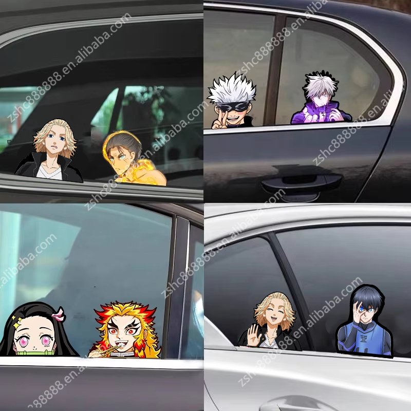 500designs 3D Motion Stickers Hottest Stock Manga Lenticular Waterproof Pieced Car Decals Laptop Wall Decor