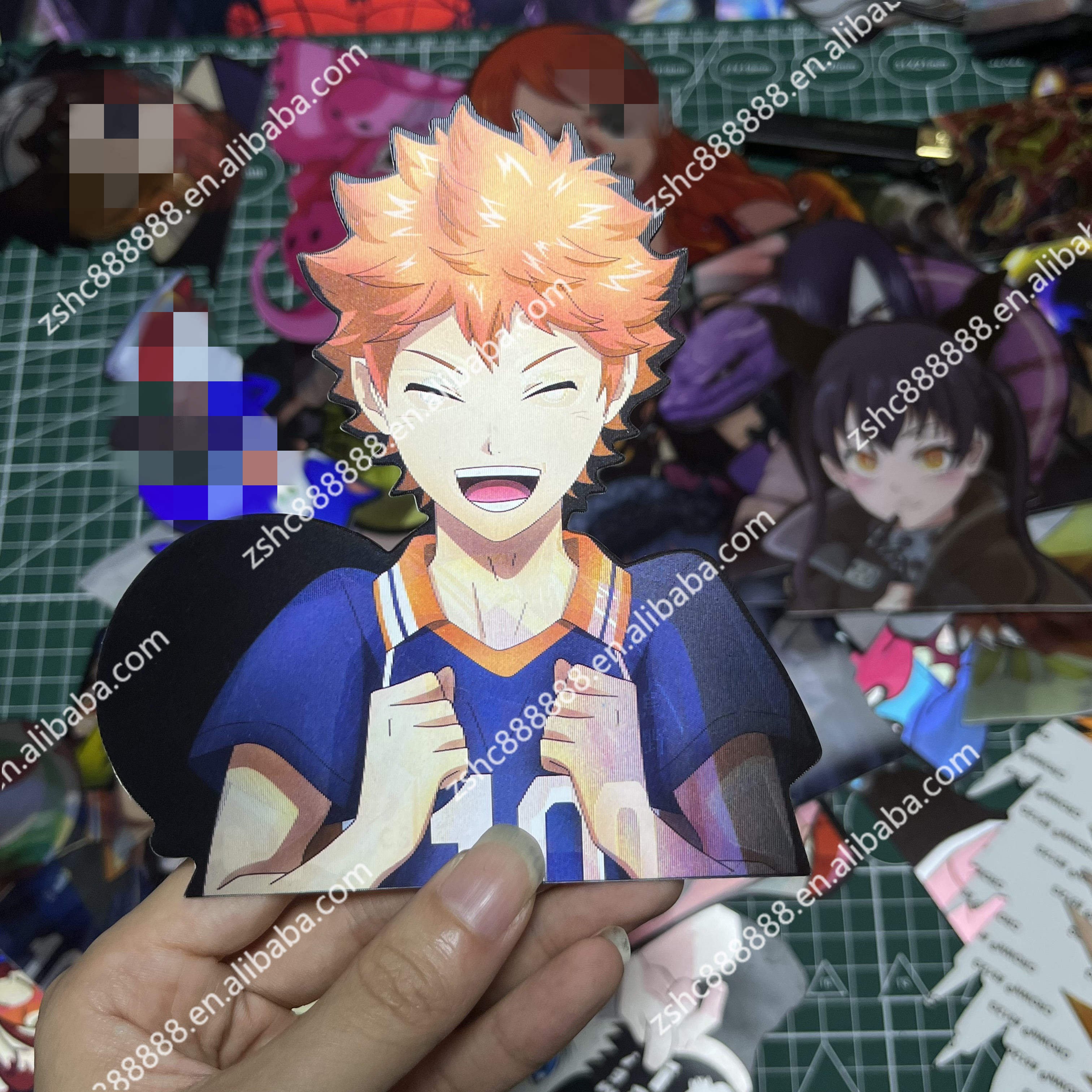 500designs 3D Motion Stickers Hottest Stock Manga Lenticular Waterproof Pieced Car Decals Laptop Wall Decor
