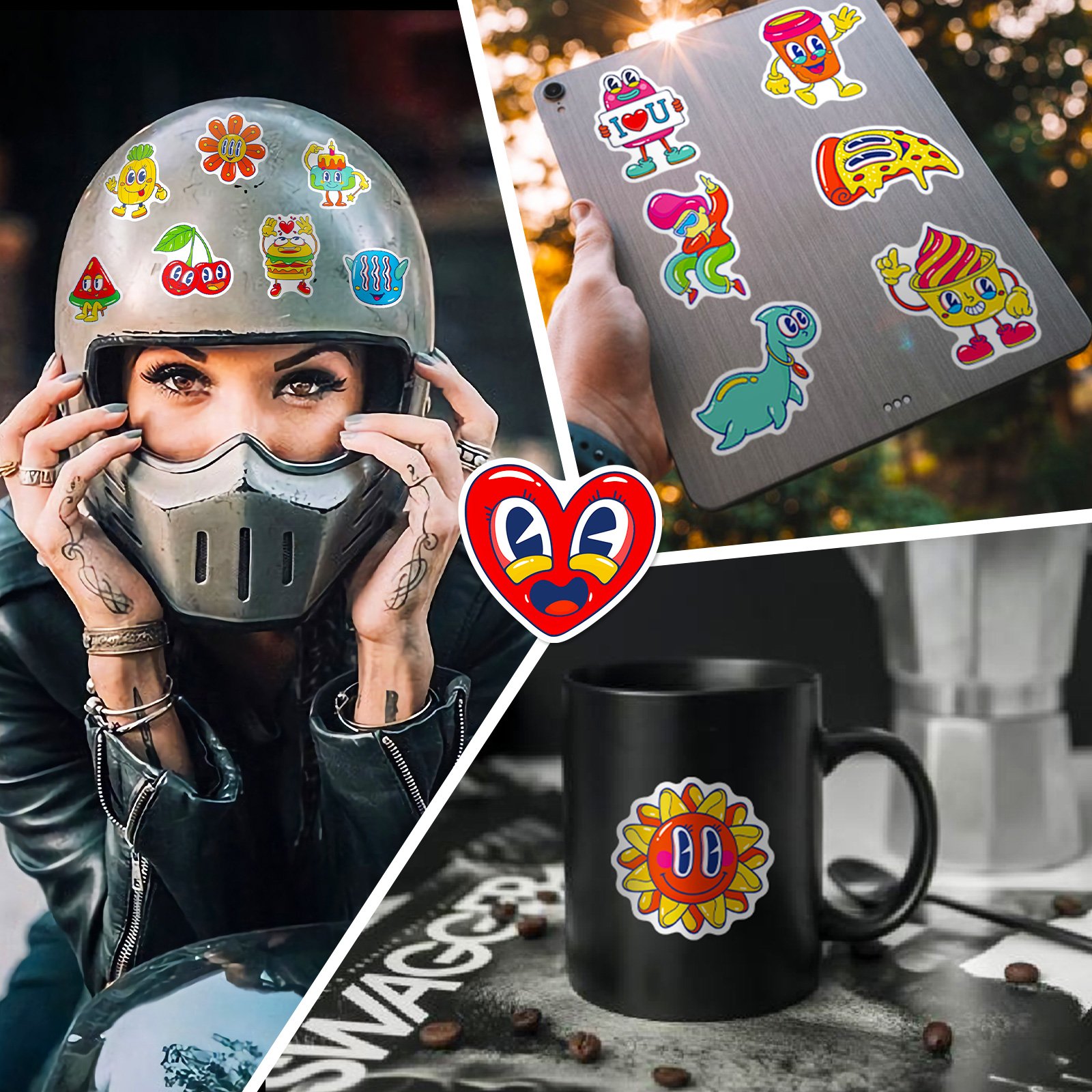 50pcs/set creative spoof character kids stickers cartoon for pencil-box laptop luggage bottles decorative water proof stickers