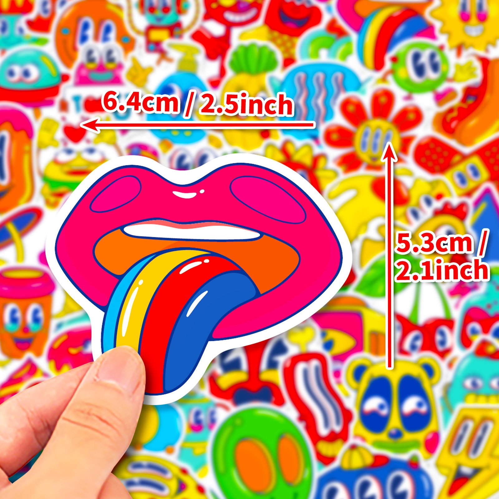 50pcs/set creative spoof character kids stickers cartoon for pencil-box laptop luggage bottles decorative water proof stickers
