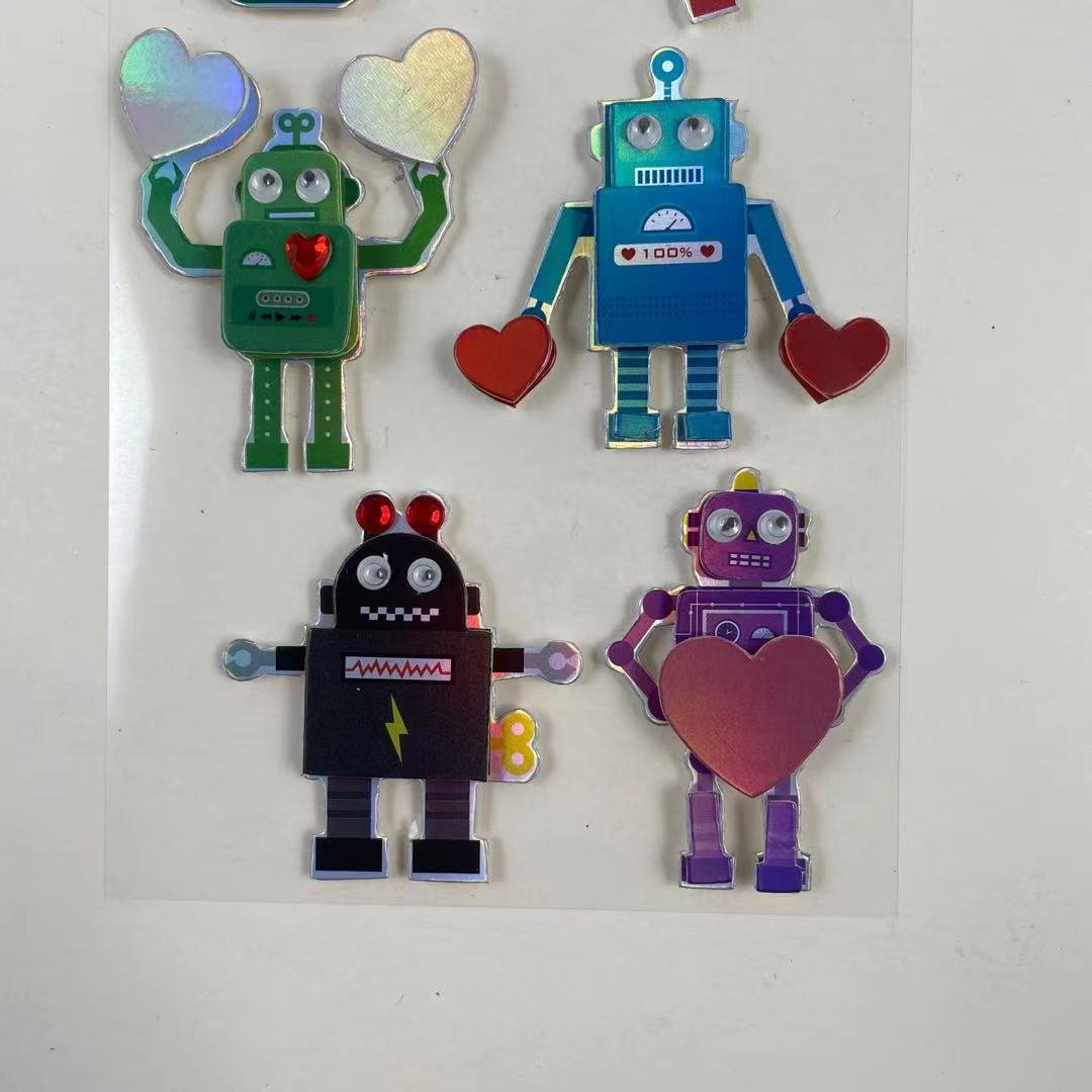 Custom 3D sticker cute cartoon motion paper sticker