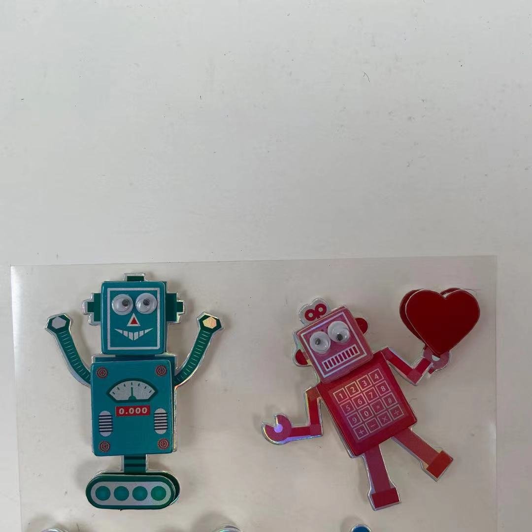 Custom 3D sticker cute cartoon motion paper sticker