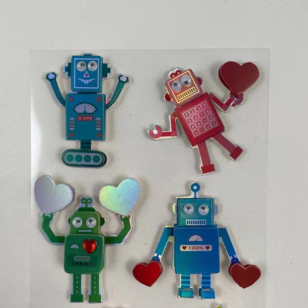 Custom 3D sticker cute cartoon motion paper sticker