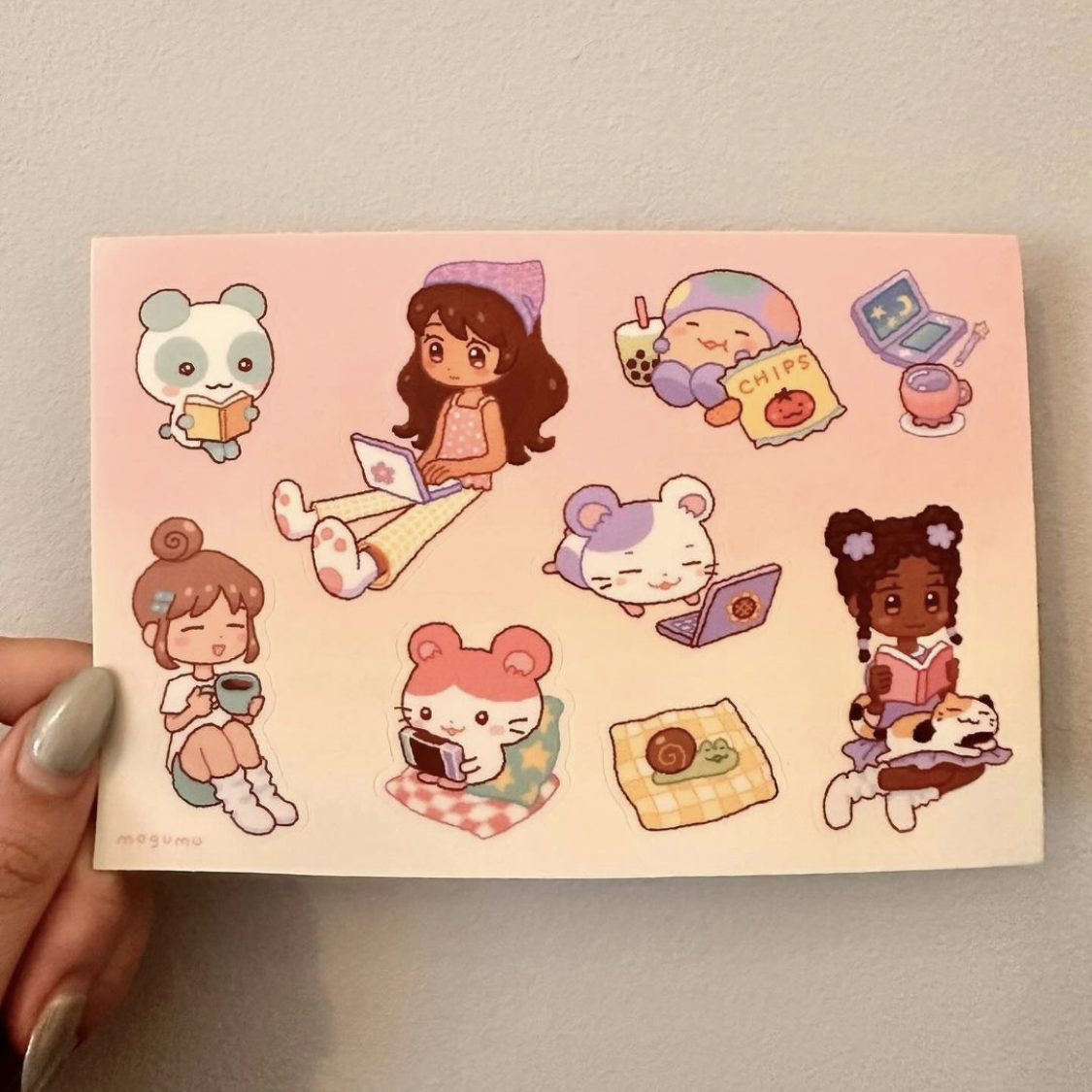 Custom A4 A5 A6 Printing Waterproof Transparent Personalized Clear Sticker Kiss Cut Cartoon Sticker Sheet