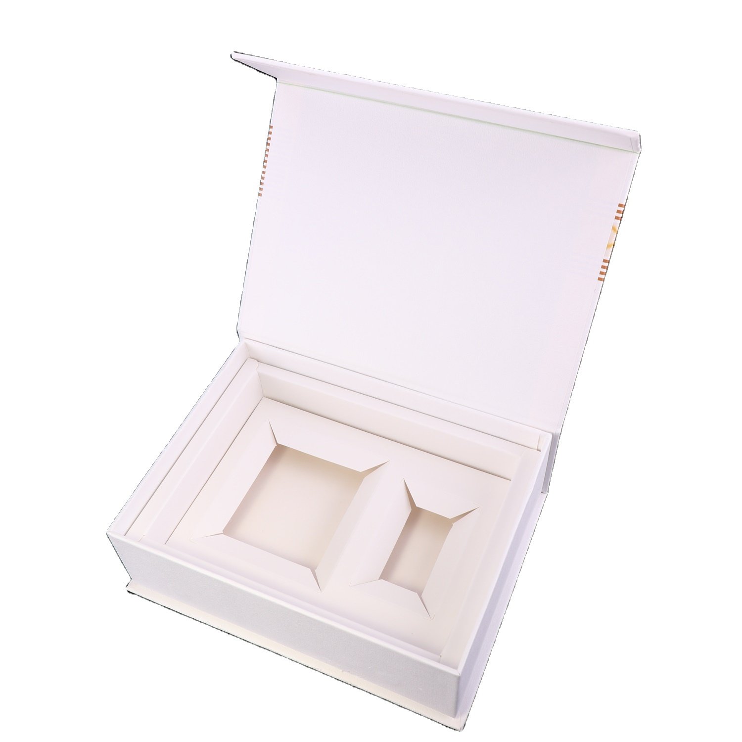 Custom Hot Stamping Magnetic Lid Hard Cardboard Skincare Perfume Cosmetic Gel Polish Packaging Gift Paper Box with Eva Foam