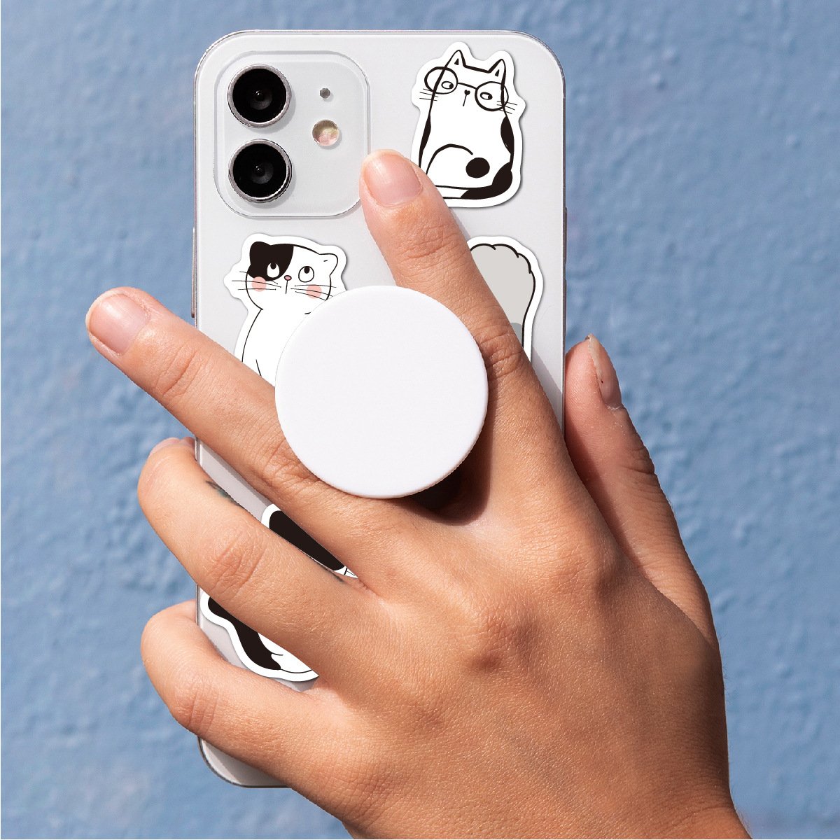 Cute Kitten Cartoon Waterproof Vinyl Sticker for Laptop & Water Cup Children's Craft Gift & Stationery Toy DIY Cat Sticker